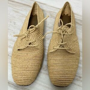 Carrie Forbes loafers raffia 8.5 or EU 40